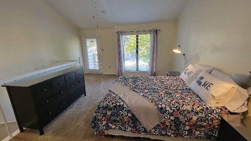 We have since added a desk in front of the window which you will see in the next two pictures.