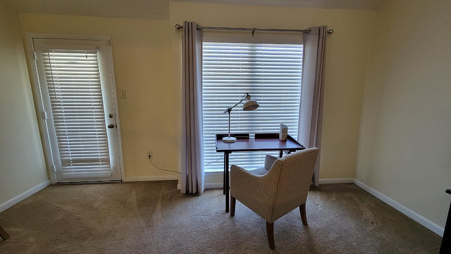 Working desk with strong wi-fi in front of the window for plenty of natural light.