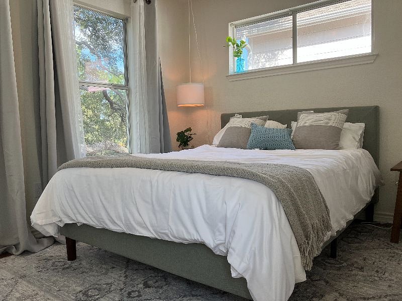The Treehouse Room offers views of the heritage oak from the second story.