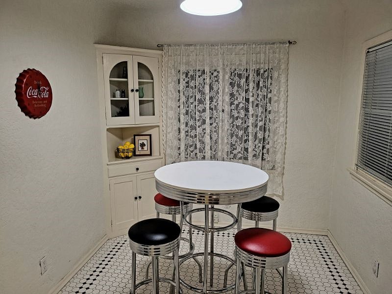 Breakfast nook viewed from the kitchen