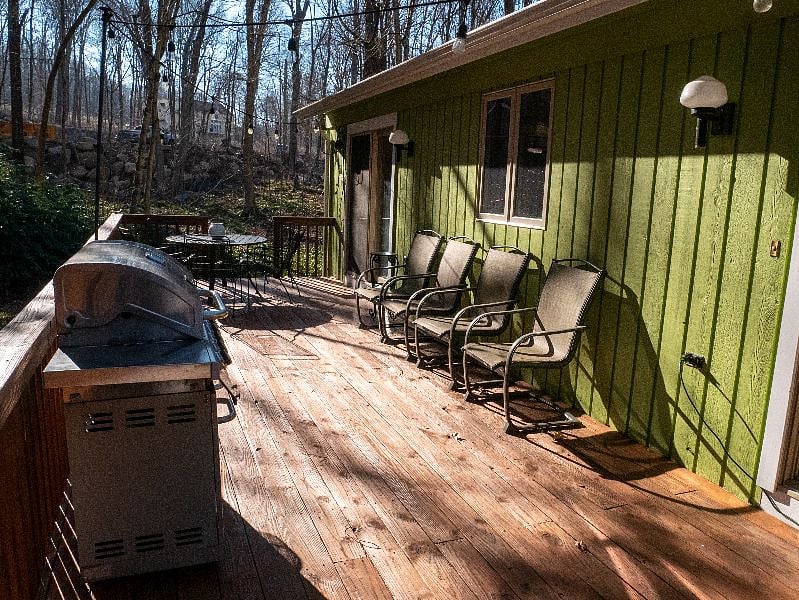 Back deck for relaxing, maybe grilling