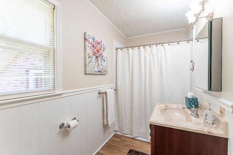 Refresh and recharge in the roomy walk-in shower.