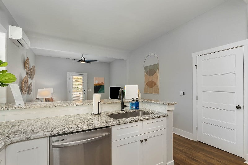 Well-equipped kitchen with large pantry