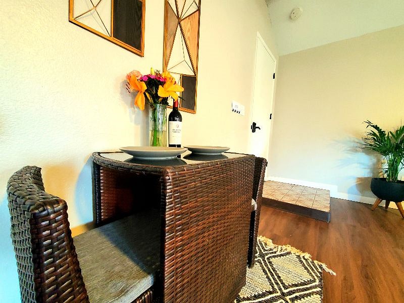 Peaceful setting to enjoy dinner and relax.