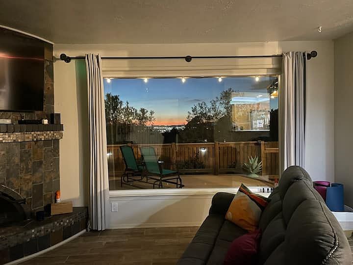The view that sold me on the house out of the picture window and skylights (not pictured).