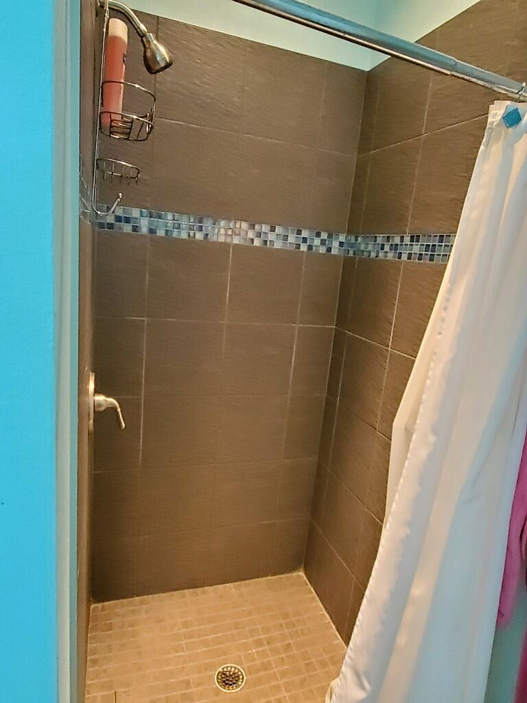 upstairs walk-in shower