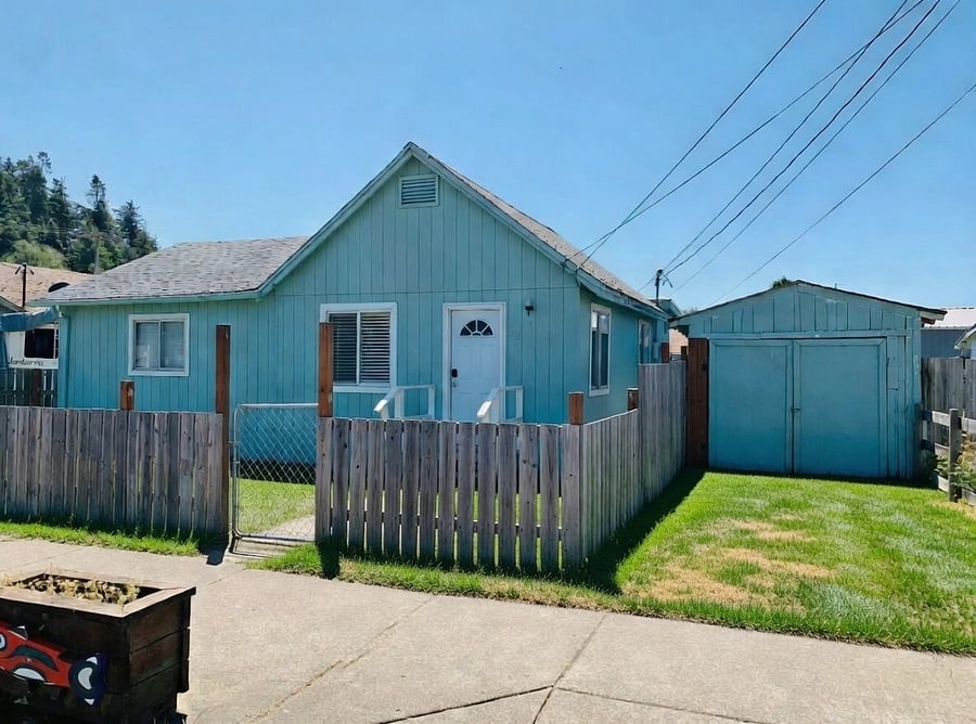 Fenced in frontyard