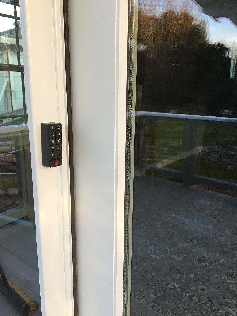 keypad for keyless entry. 