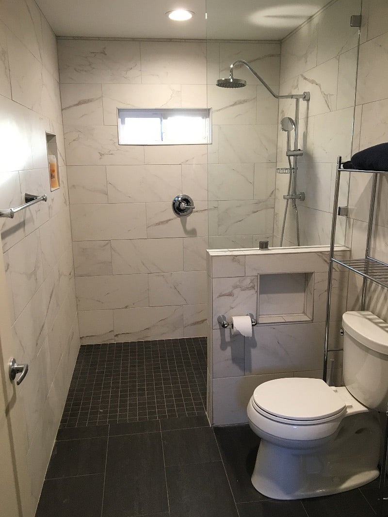 Walkin shower.