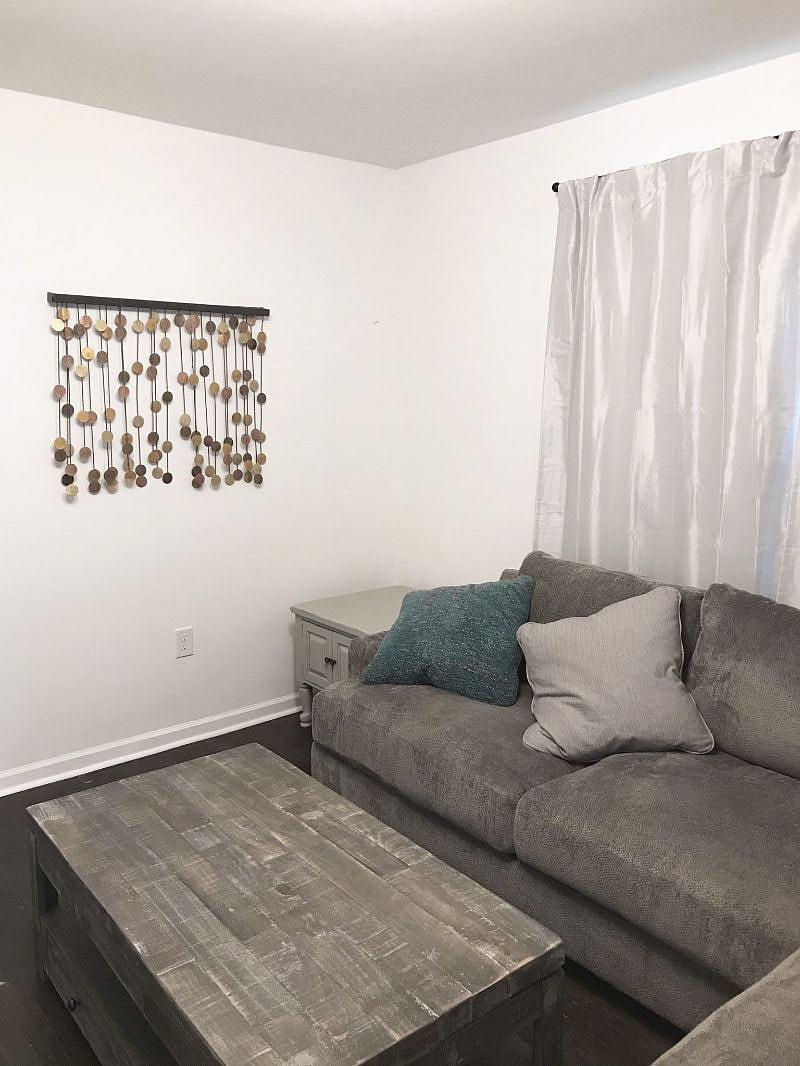 living room with sectional sofa