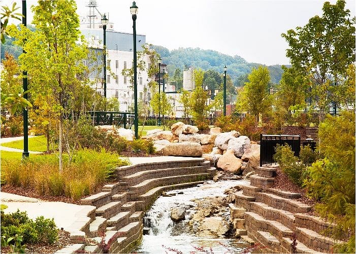 Founders park. Jog, enjoy the outdoor concerts or walk your dog