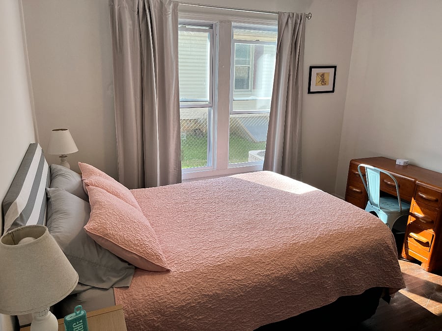 sunny bedroom include full blackout curtains to ensure a good sleeping environment for night shift workers
