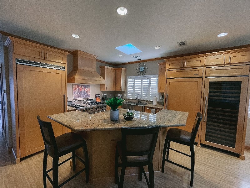 Breakfast Bar - stand-alone fridge on the Left, stand-alone freezer on the Right along with a designated wine refrigerator. 
