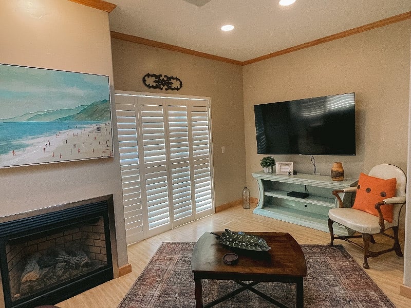 Living Room with a Smart TV