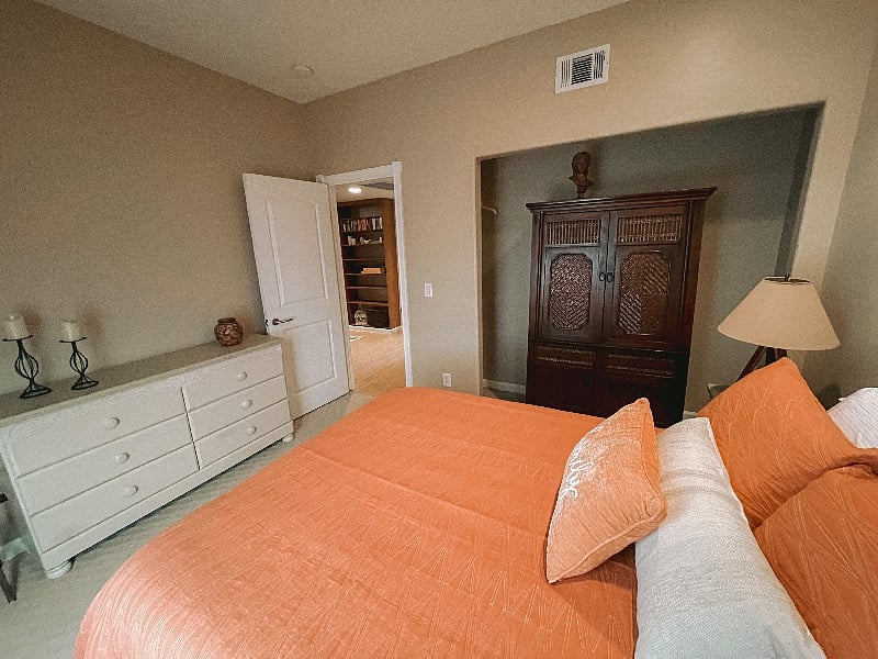Downstairs Bedroom 2 with a Queen bed.