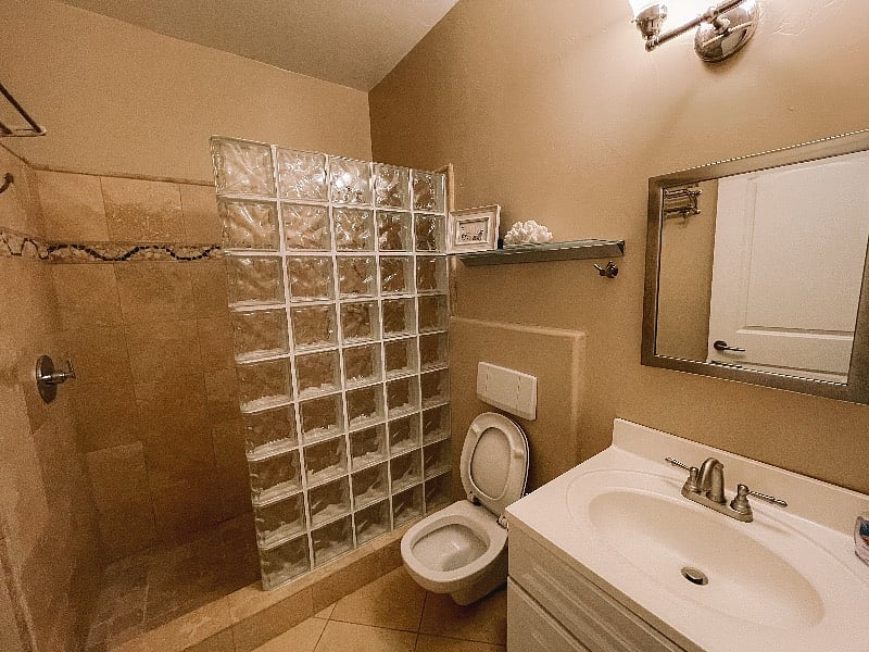 Full bathroom with walk in shower