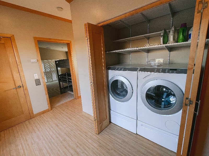 Washer & Dryer upstairs. 