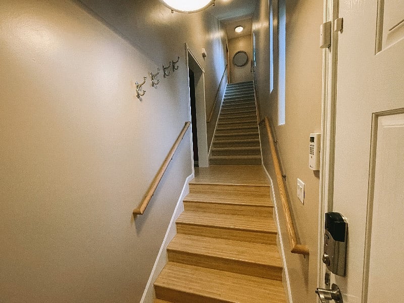 Stairs to the upstairs. 