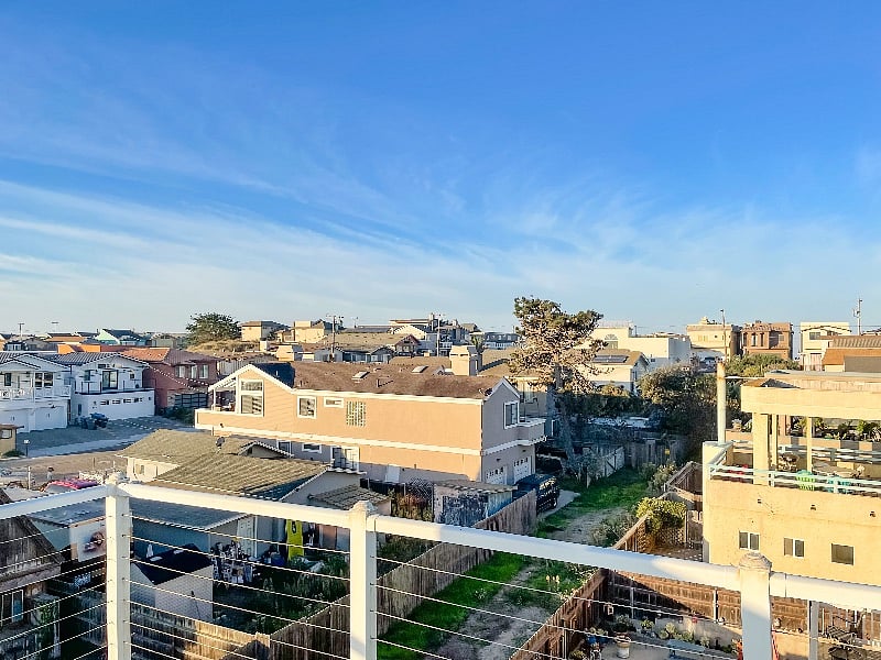 Ocean views from the rooftop deck.