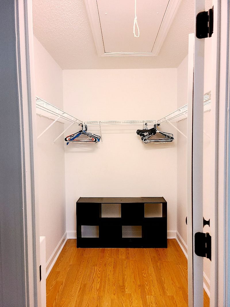 Main bedroom walk in closet.