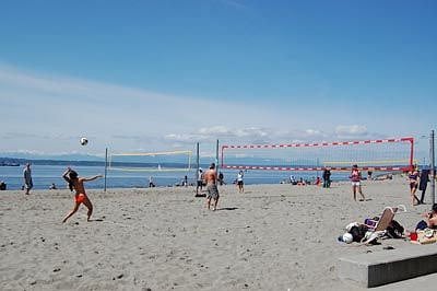Golden Gardens park is a short bike ride or drive away