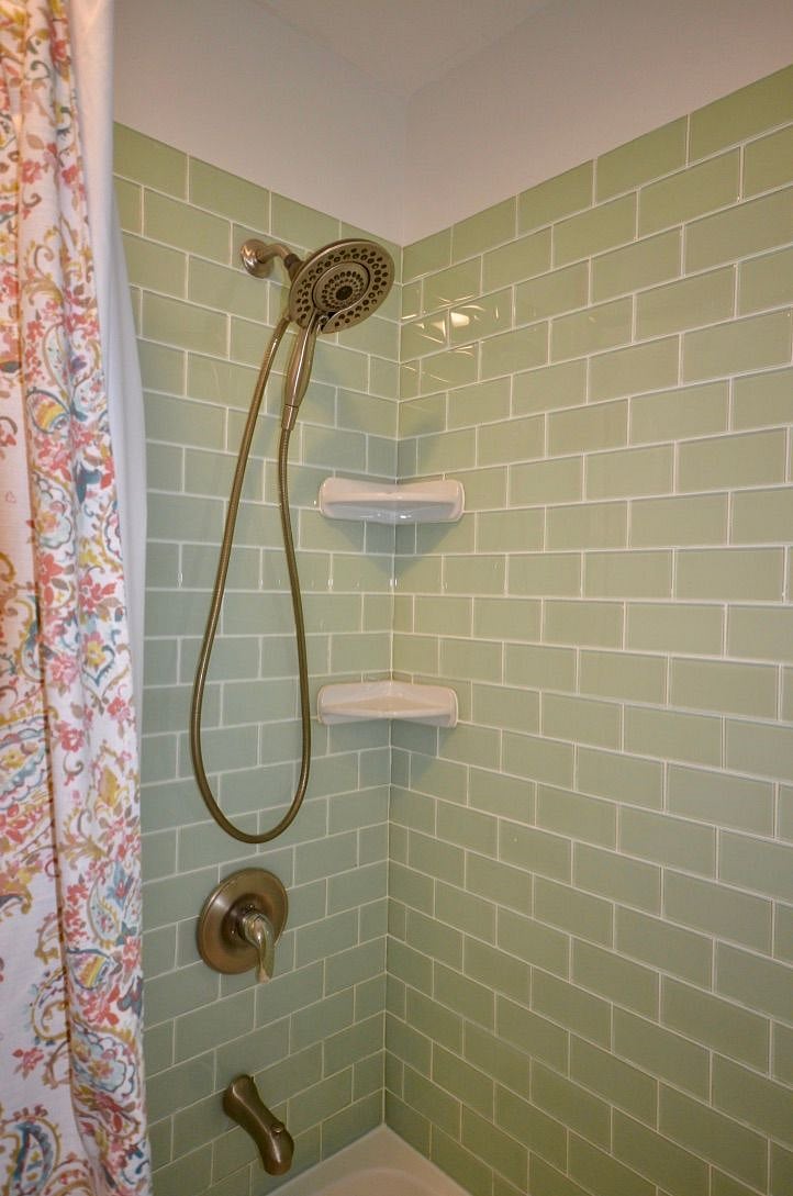 Guest bathroom shower and tub