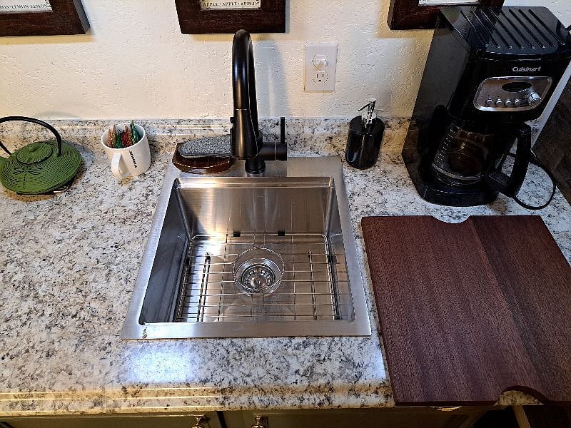 Deep stainless sink