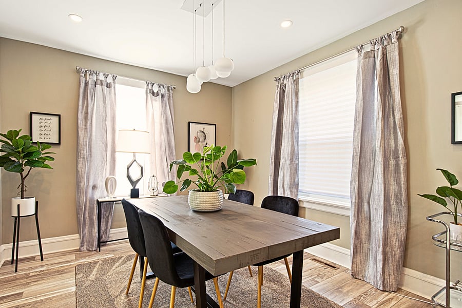 This sun-filled dining space with seating for four makes spending quality time with loved ones effortless.