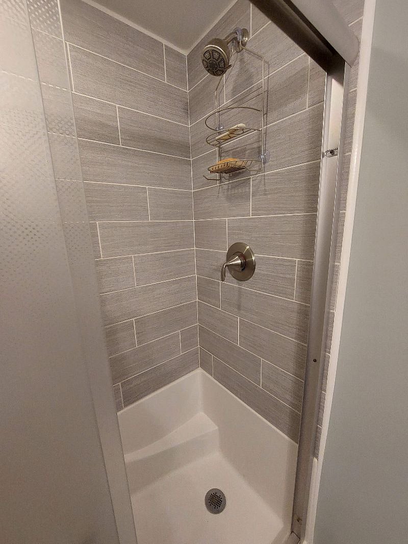 Tiled shower