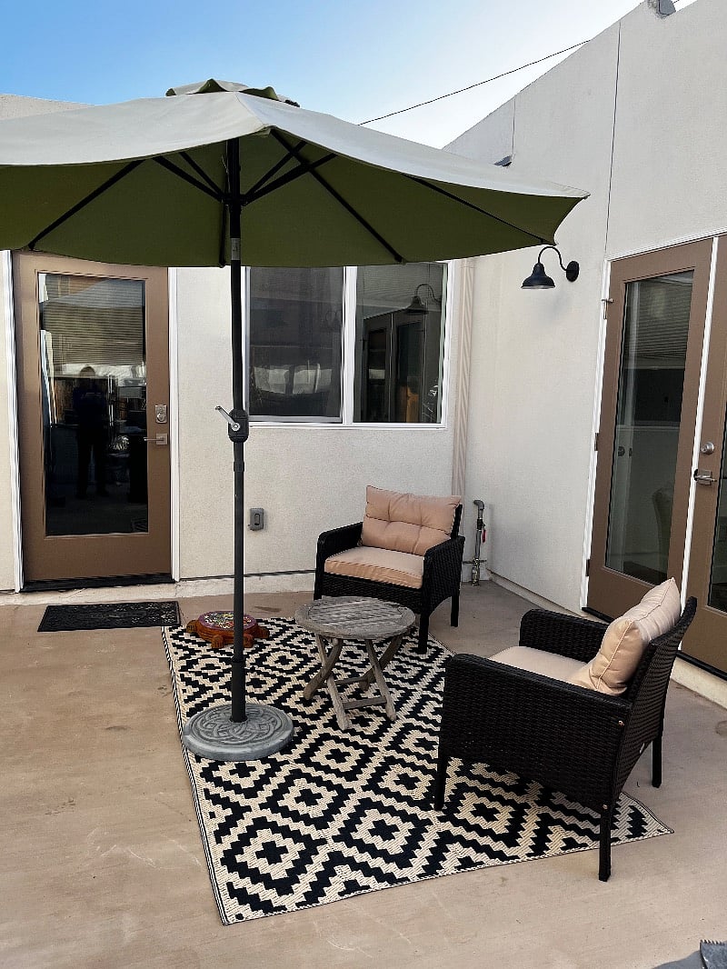 Little private patio.