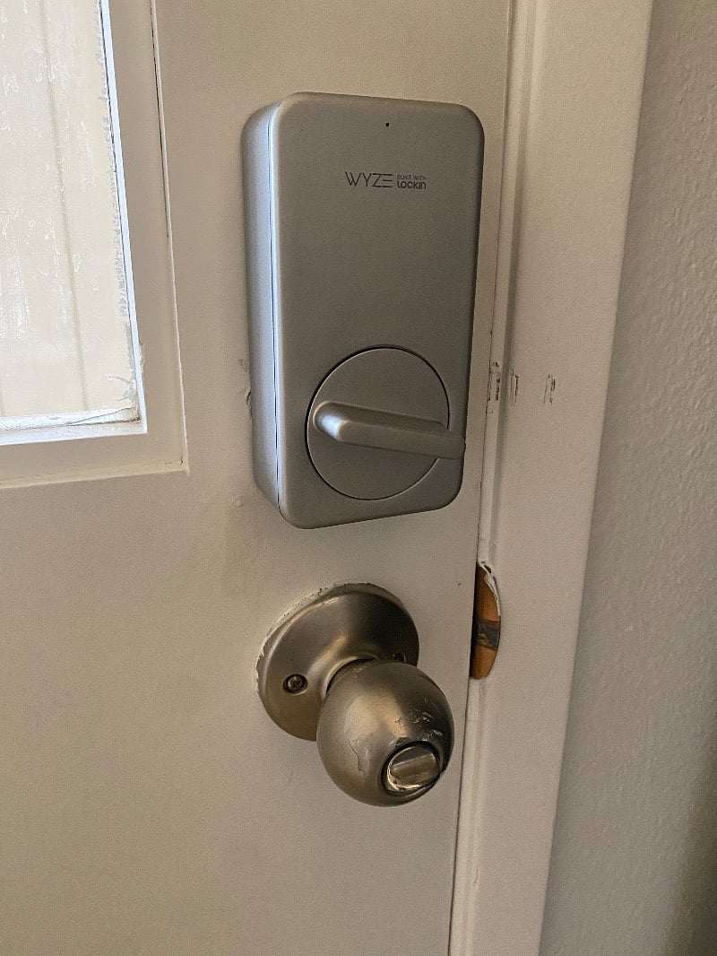 security WIFI door lock with your own personal key code, or unlock the door from your phone