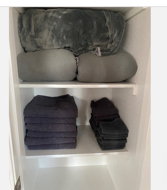 Linen closet. Towels and extra blankets.