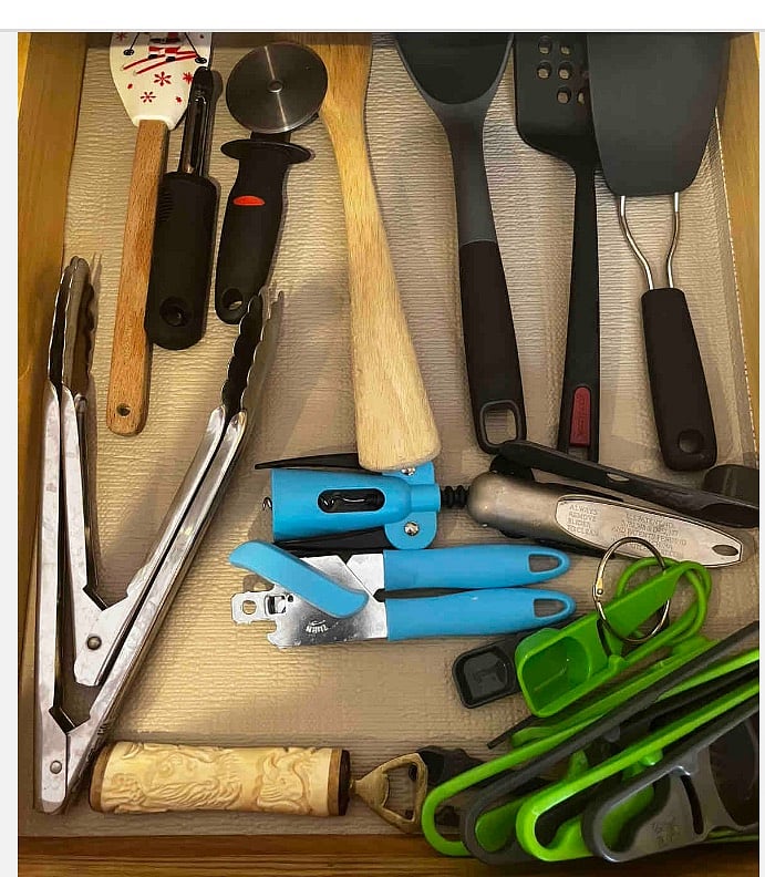 Plenty of cooking utensils.