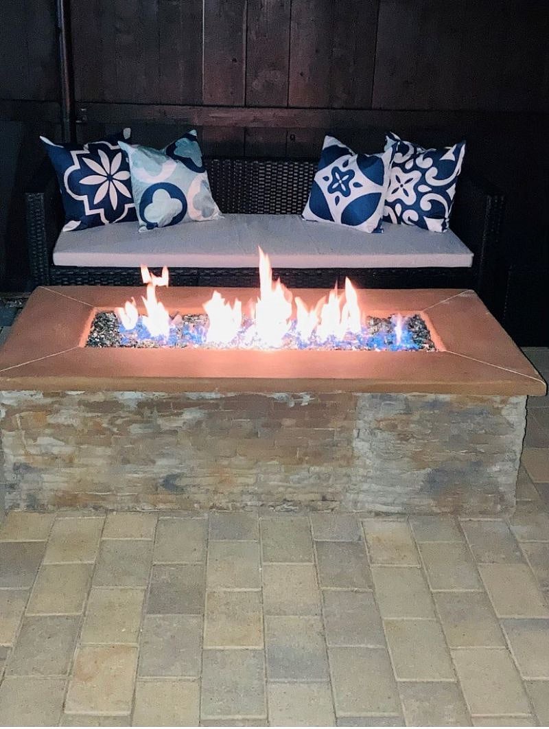 Night time firepit for a relaxing evening