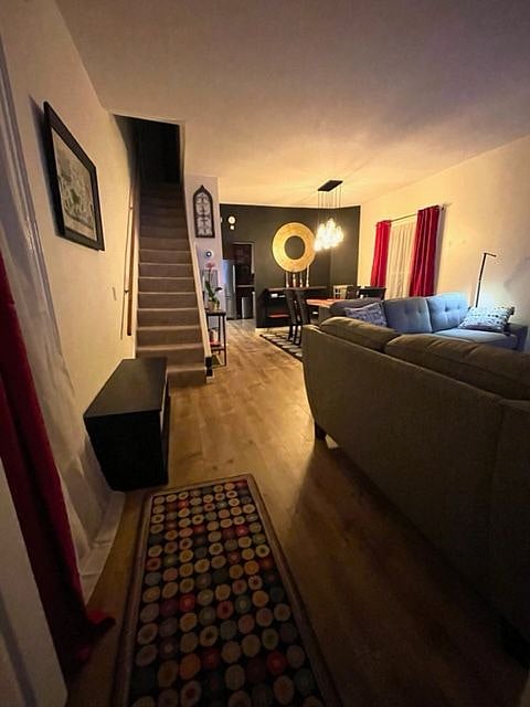 view upon entering through front door