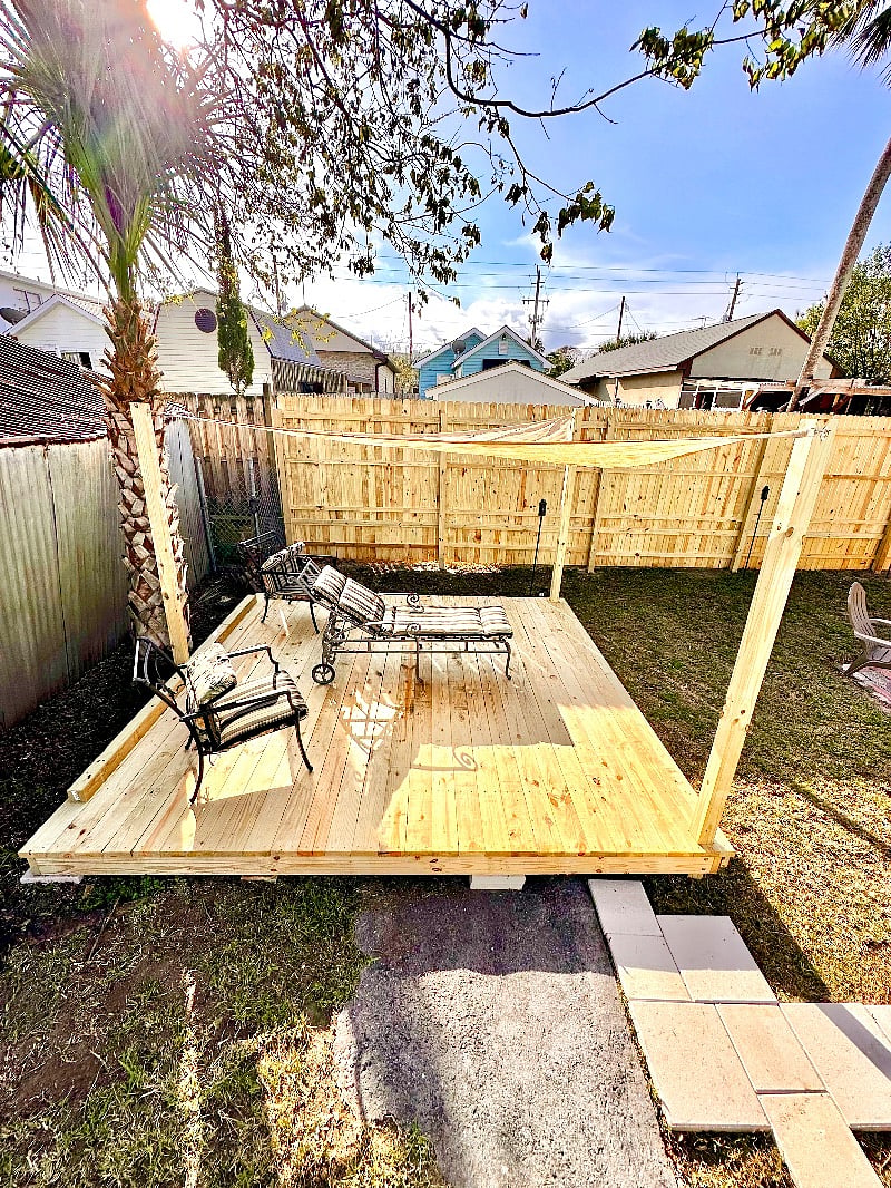 1of 2 covered sitting areas
