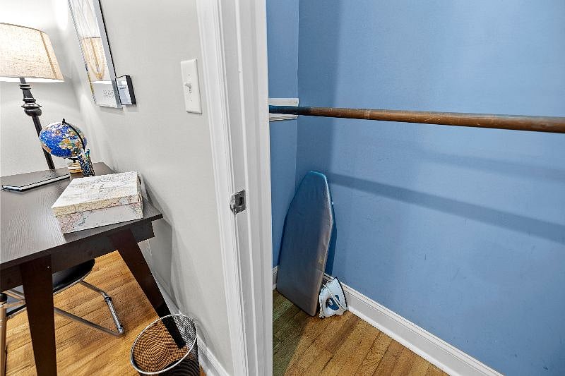 Small ironing board and full size iron