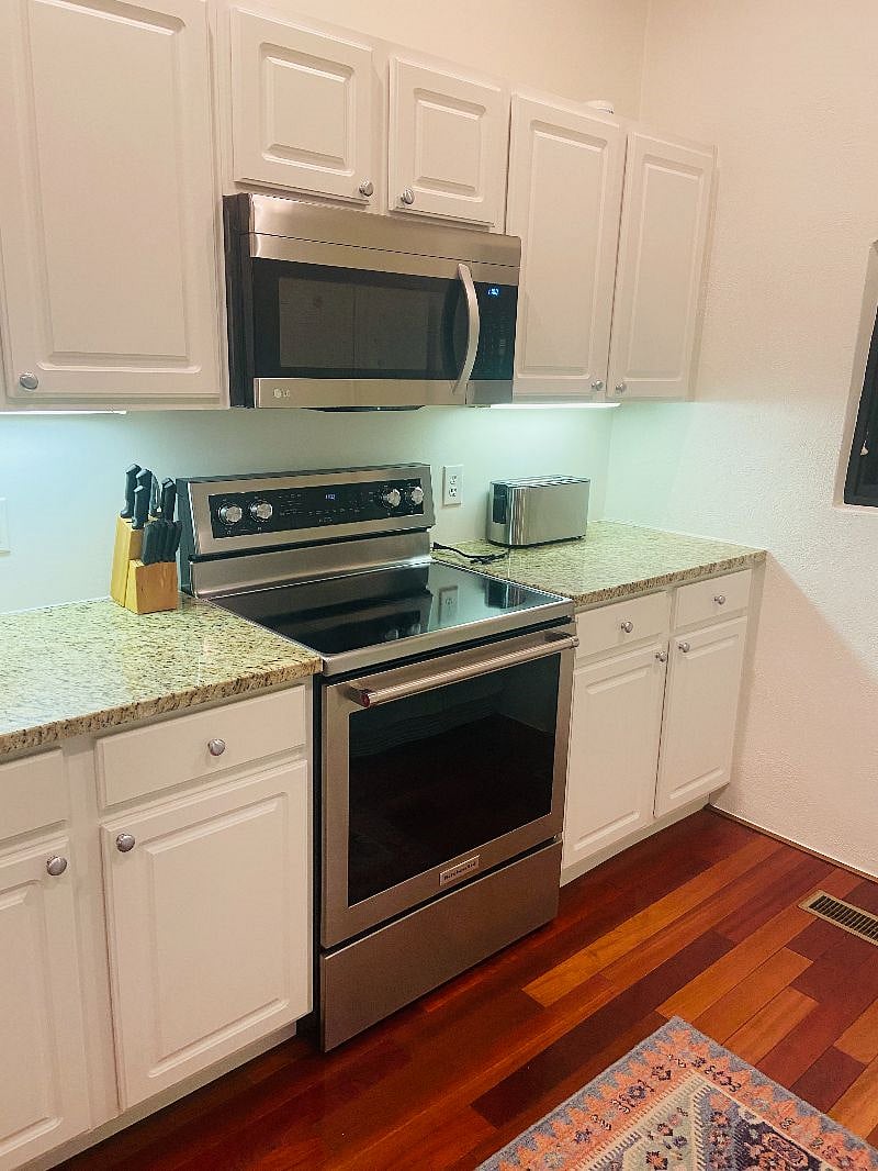 electric range and microwave