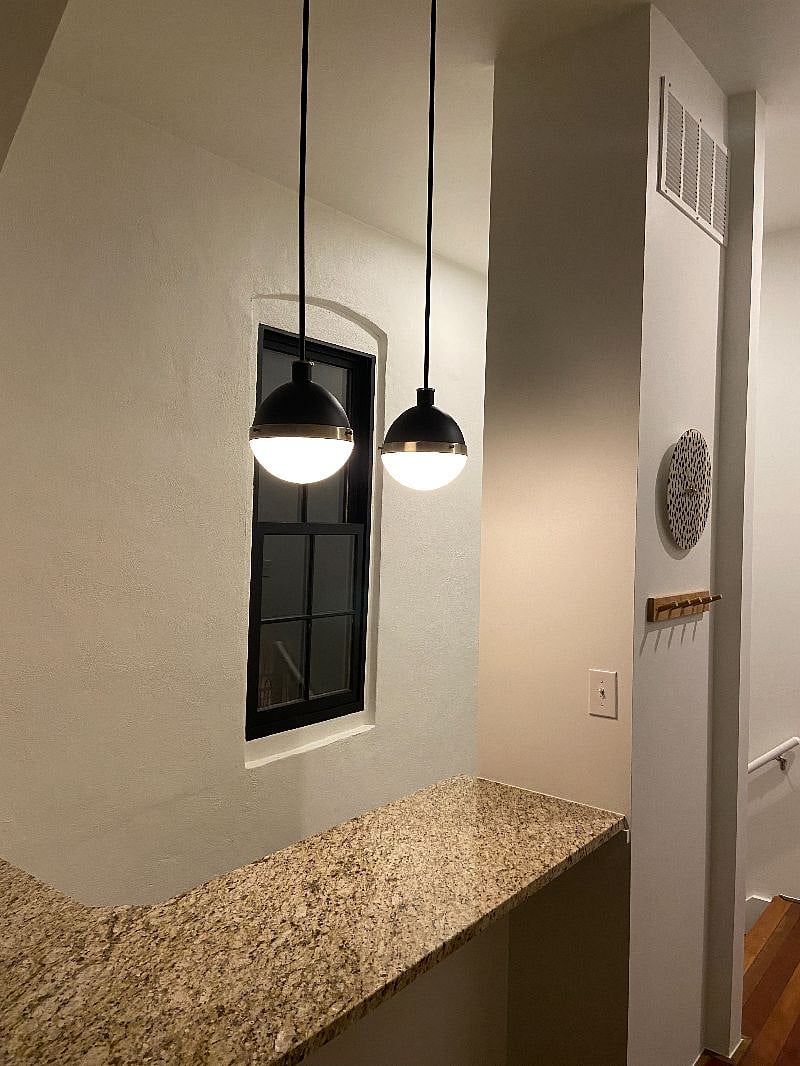 from kitchen to entryway/stairs