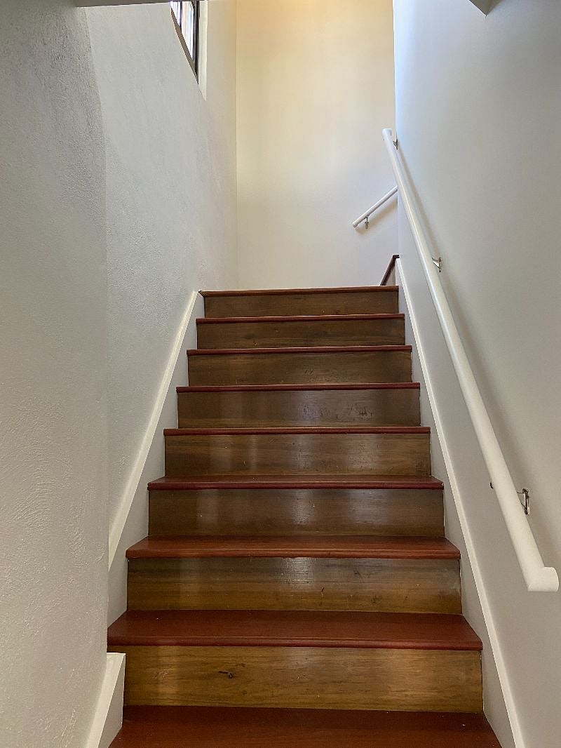 stairs inside apartment from garage