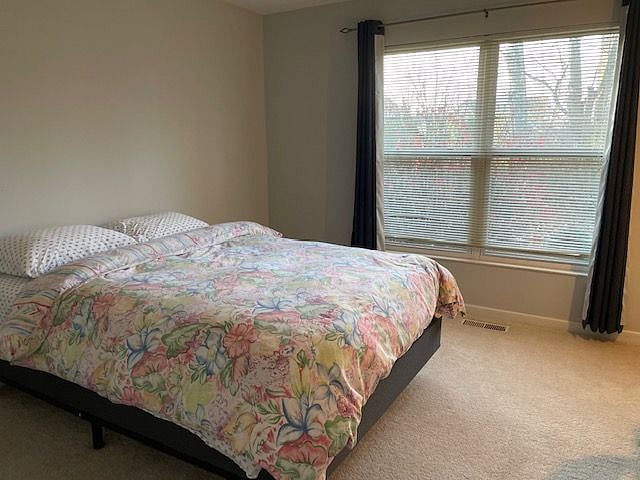 bedroom facing back