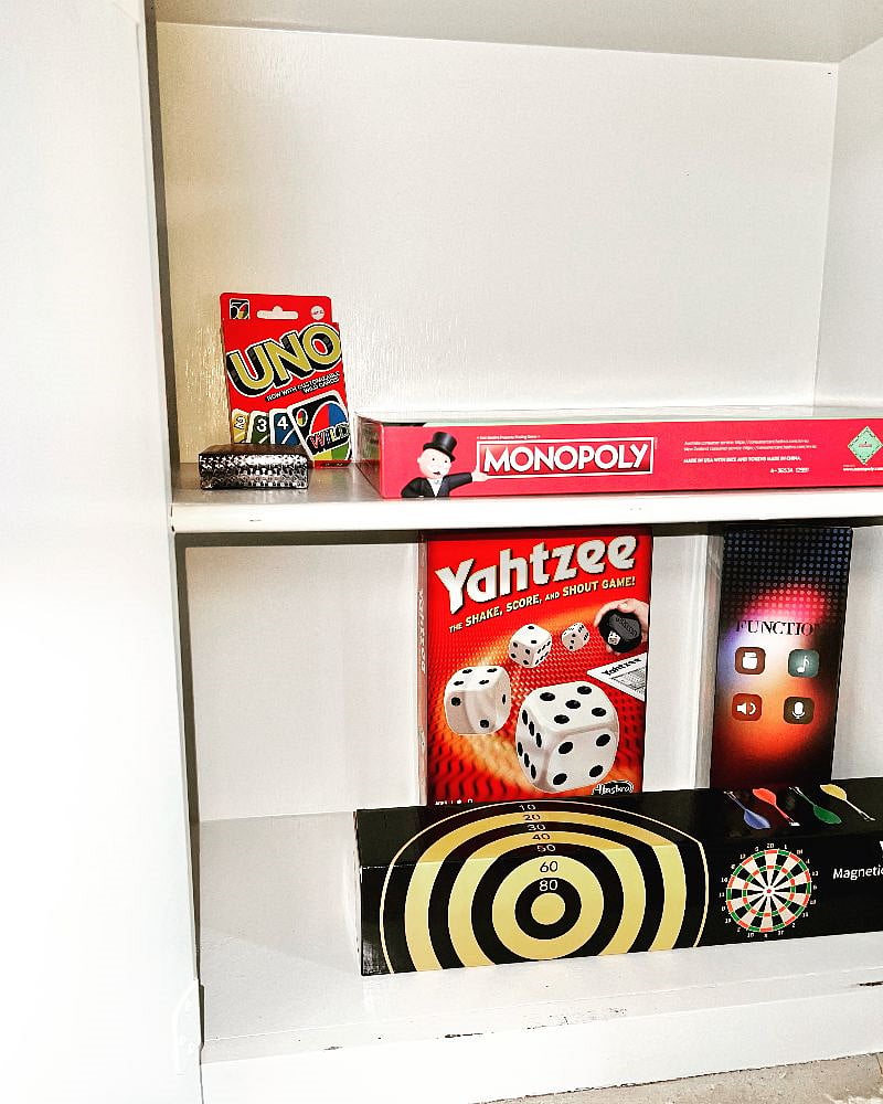 We have lots of games for those cold and rainy days .. even a karaoke mic! 