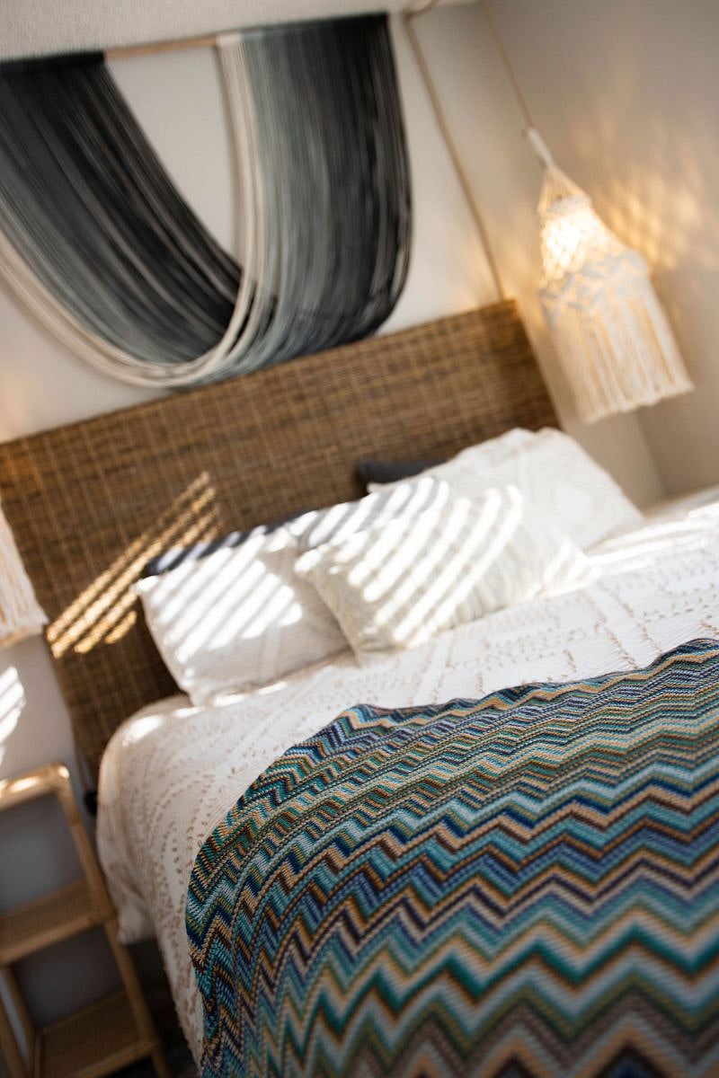 Imagine waking up to this beautiful lighting! (or close the blinds and sleep in!)  Bamboo Room 