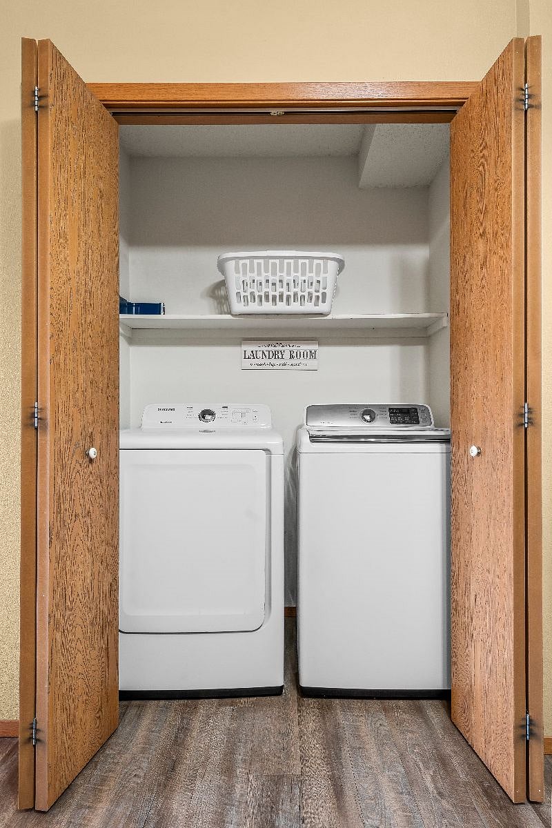 laundry is located inside the condo.