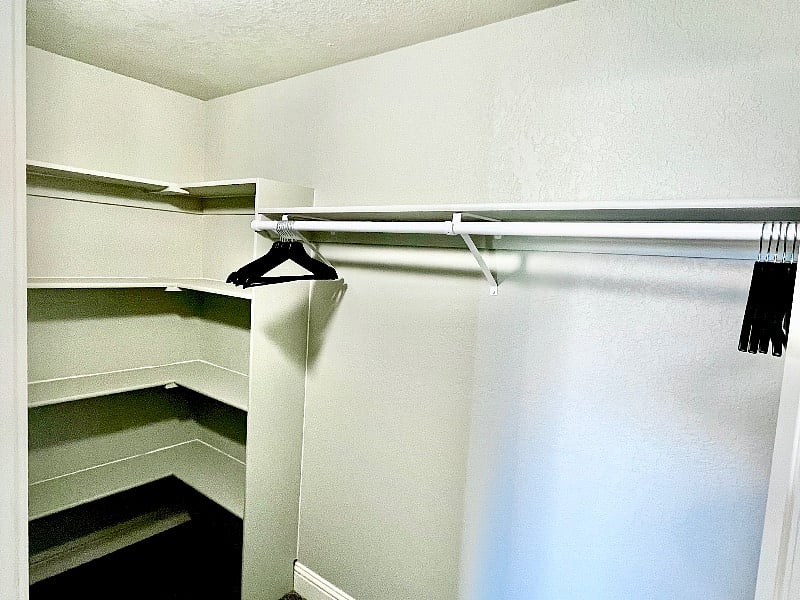 Huge walk-in closet for main bedroom.