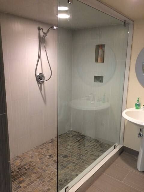 Walk in Tiled Shower