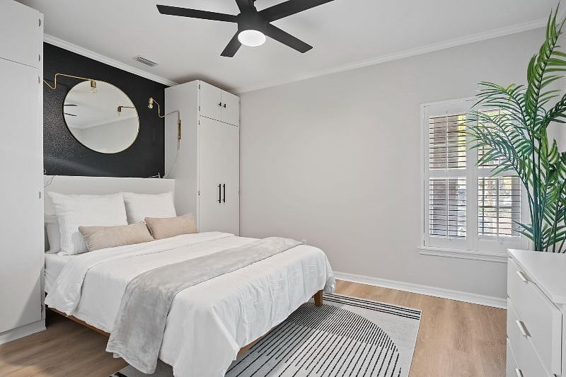 Room 3 is our 1st Floor Guest Bedroom and Private Bathroom. Rental rate is $1600 with garage parking. Includes a TV.