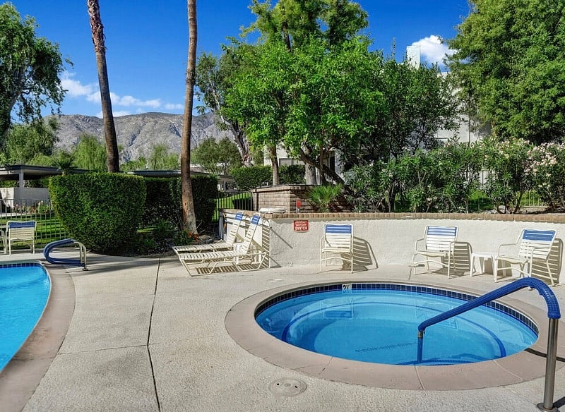 Take in the breathtaking mountain views from one of our community's four pools/spas. This pool/spa is steps away from the unit.The kitchen features brand new stainless steel Whirlpool appliances.