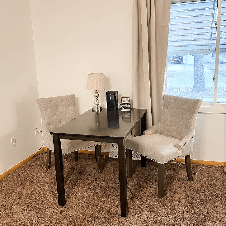 Desk area in living room