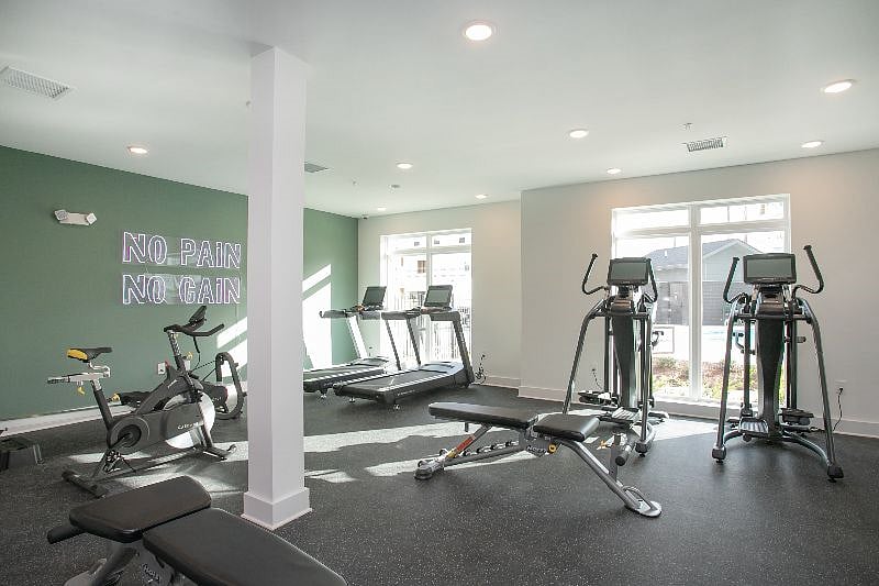 Fully equipped gym.